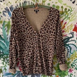 Sassy cheetah print cardigan. Soft and stretchy!